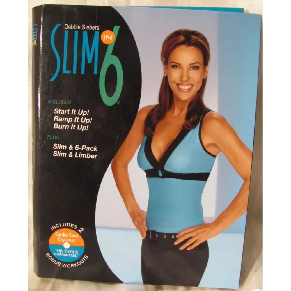 Debbie Siebers SLIM IN 6 bonus cardio core express thin thighs DVD 3 disc set